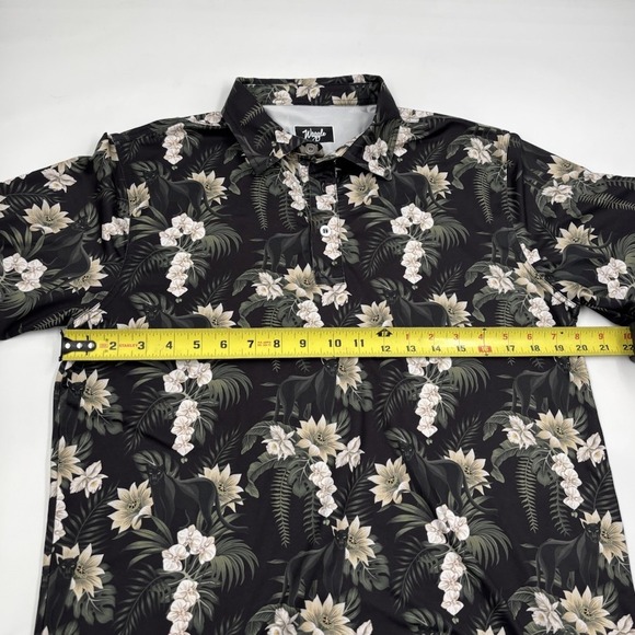 Waggle Men's M Polyester Black Panther Short Sleeve Polo - Picture 4 of 5